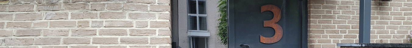 Corten steel house numbers