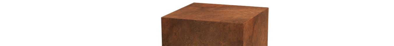 Corten steel pedestals Corten steel pedestals
