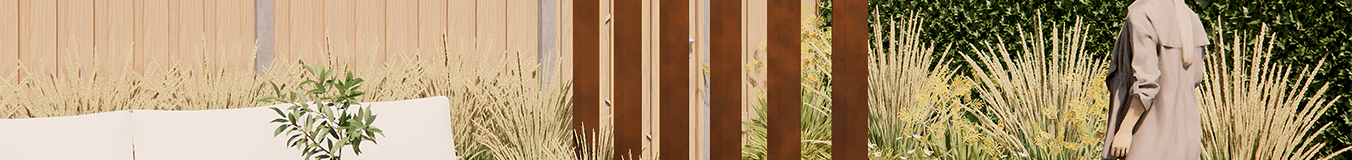 Steel garden fencing poles