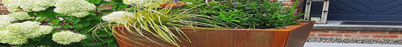 Corten steel cone planters Corten steel cone planters