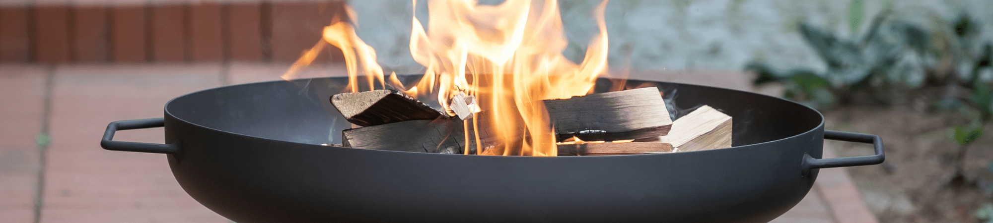 Black steel bowl fire pits
