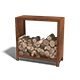 Corten steel log storage