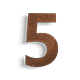 Corten steel house numbers