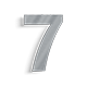 Stainless steel house numbers