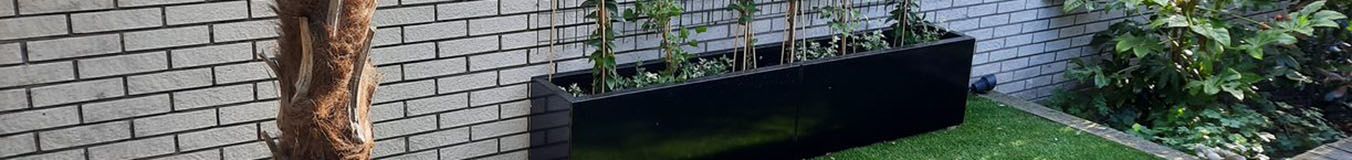Powder-coated steel planters Powder-coated steel planters