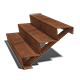 Corten steel outdoor stairs