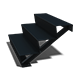 Black steel stairs