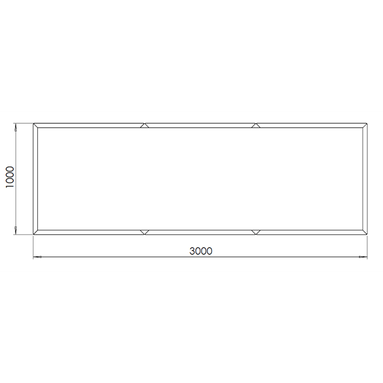 Corten steel planter Texas xxl 300 x 100 cm