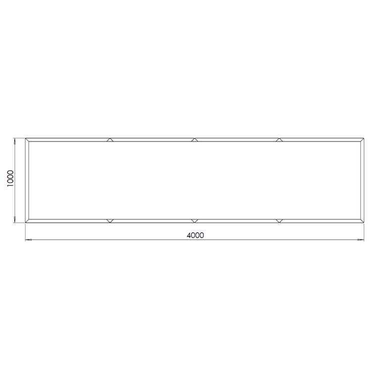 Corten steel planter Texas xxl 400 x 100 cm