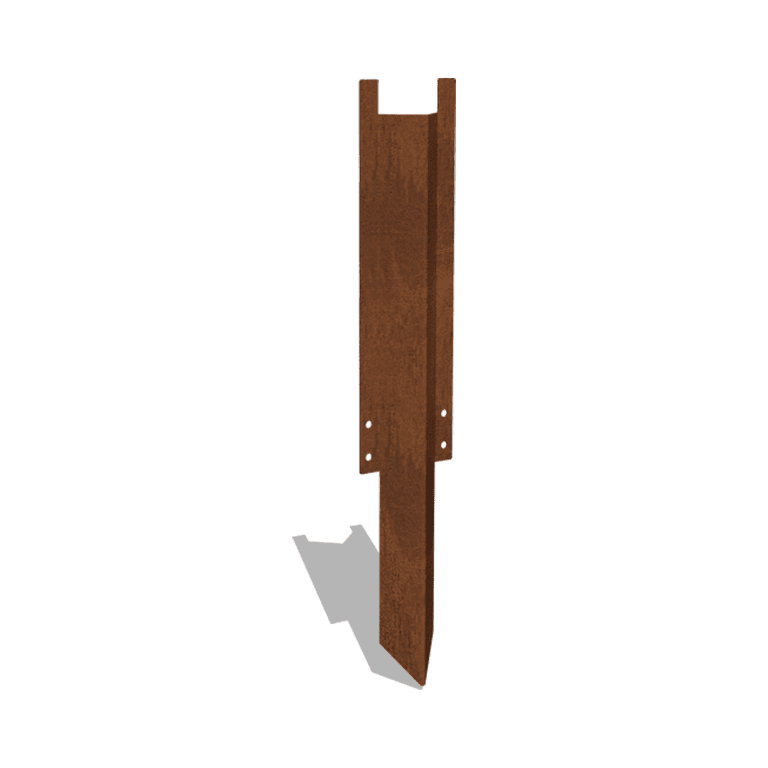 Corten steel support pin long 34 - 37.5 cm