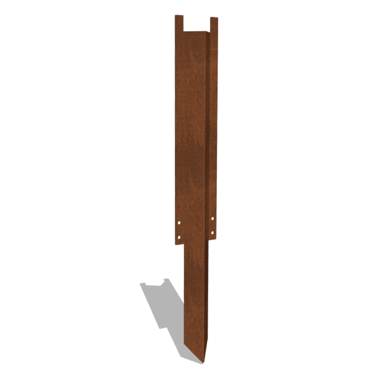 Corten steel support pin long XL 45 cm