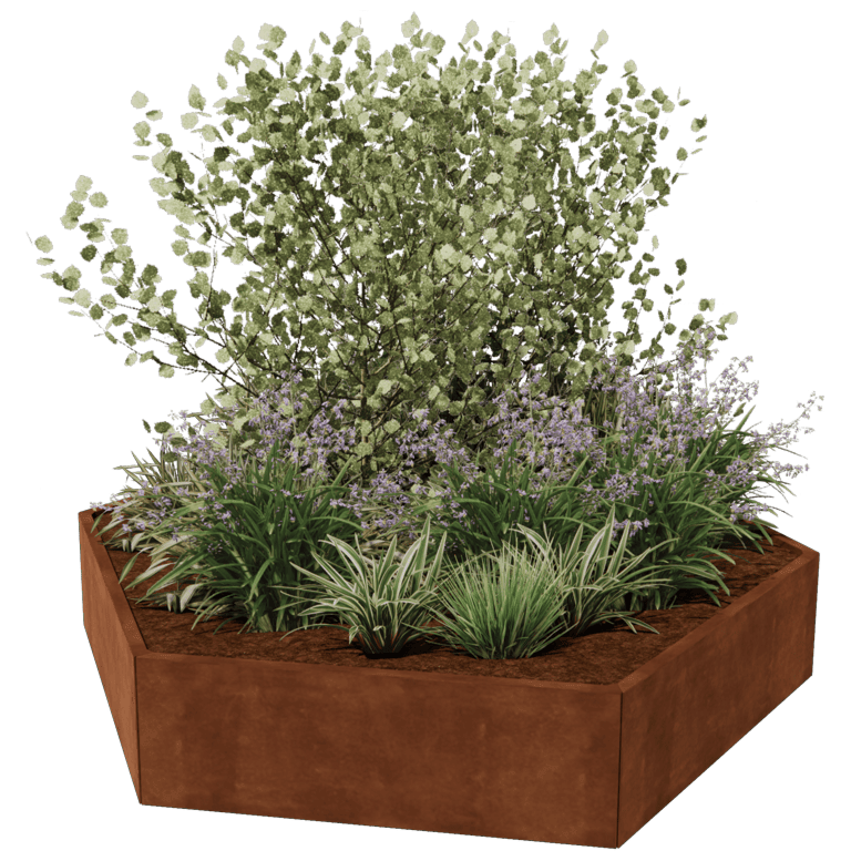 Corten steel planter Denver 120
