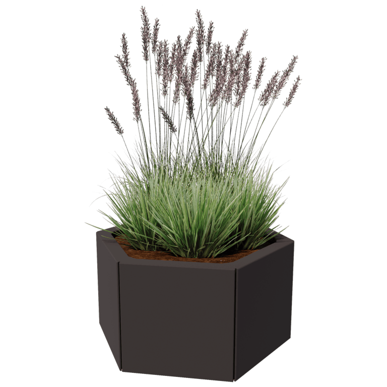 Powder coated steel planter Denver 30