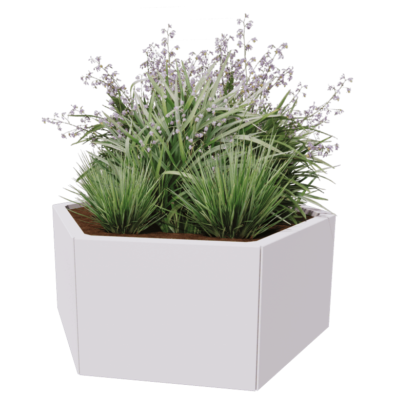 Powder coated steel planter Denver 50