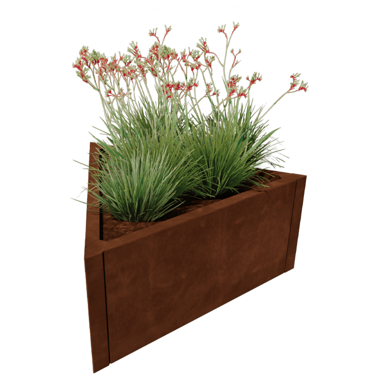 Corten steel planter Alaska equilateral 80 cm
