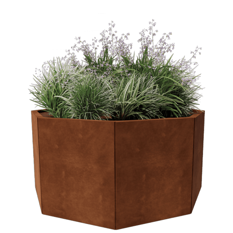 Corten steel planter Chicago 50