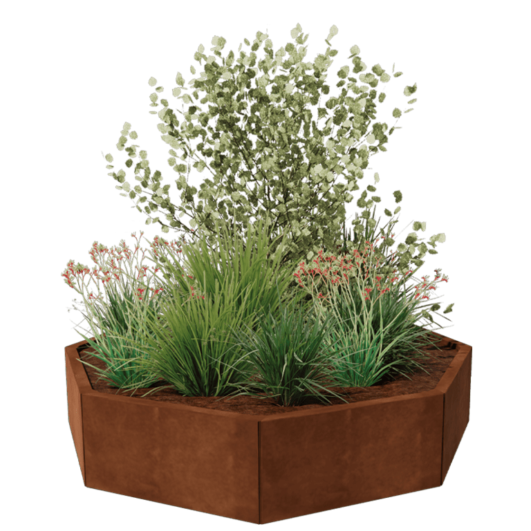 Corten steel planter Chicago 60
