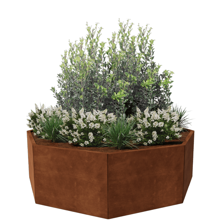 Corten steel planter Chicago 80