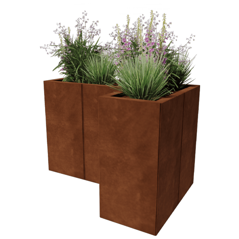 Corten steel planter Kansas 30