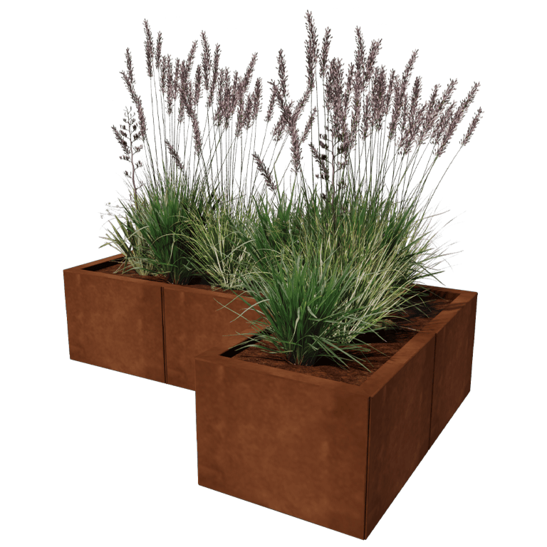 Corten steel planter Kansas 40