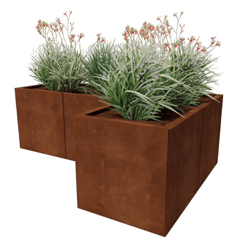 Corten steel planter Kansas 50