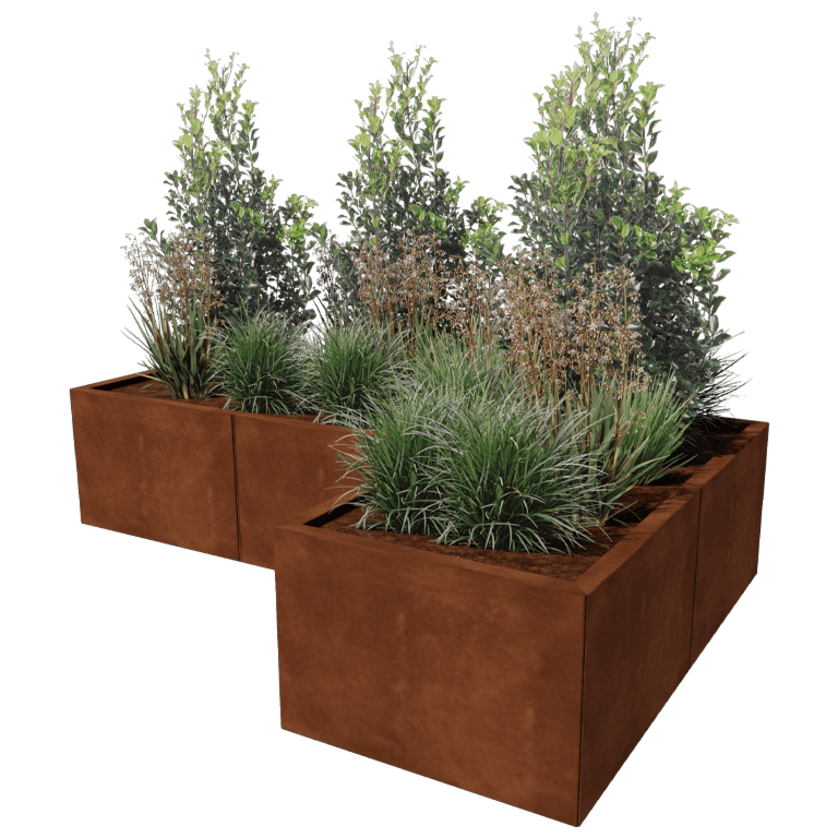 Corten steel planter Kansas 60