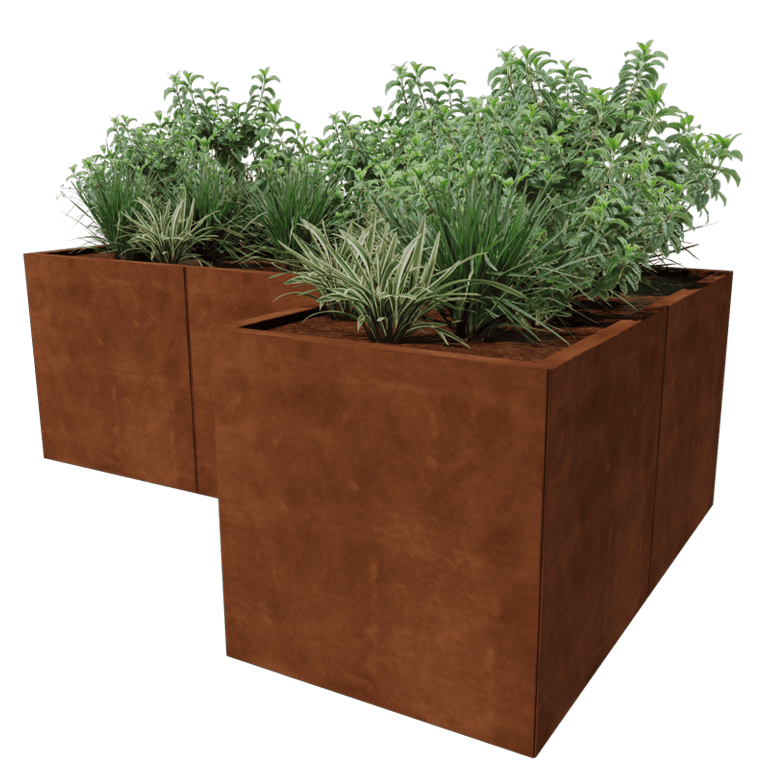 Corten steel planter Kansas 70