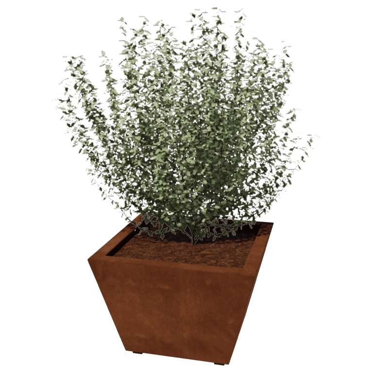 Corten steel welded planters Cone 60 x 60 x 40 cm