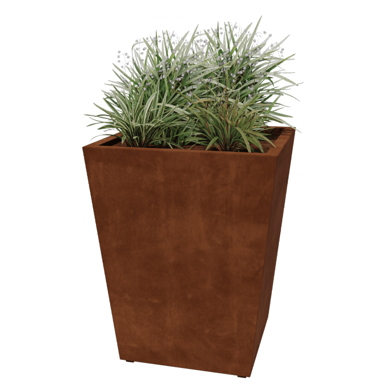 Corten steel welded planters Cone 80 x 80 x 100 cm