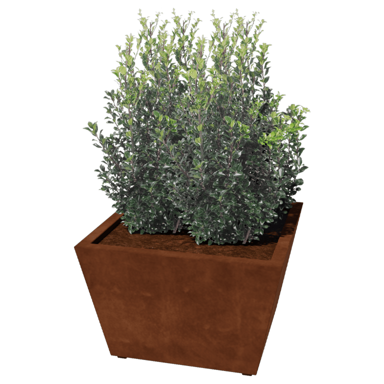 Corten steel welded planters Cone 80 x 80 x 50 cm