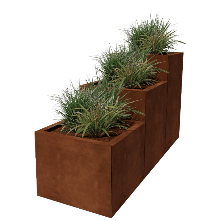Corten steel planter Miami special III 50