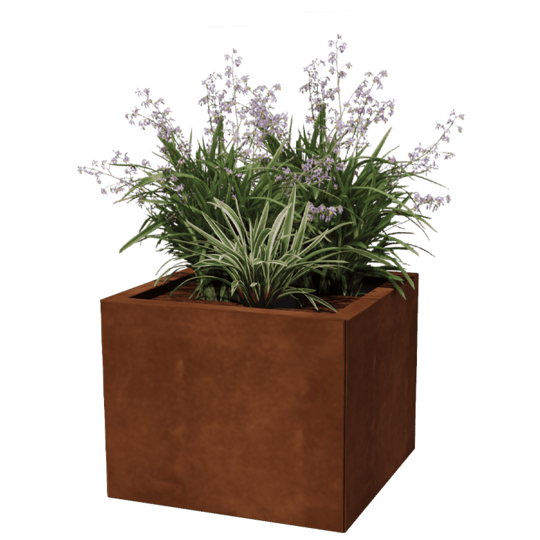 Corten steel planter Miami 50 x 50 cm