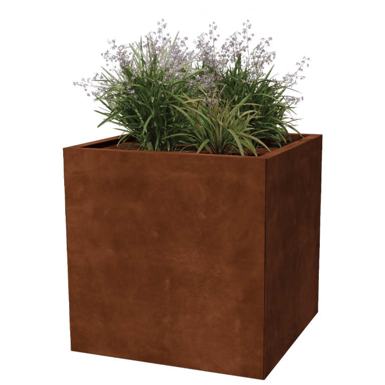Corten steel planter Miami 70 x 70 cm