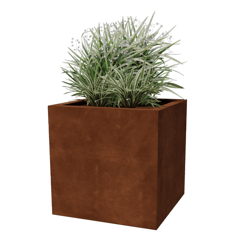 Corten steel welded planters Montana 60 x 60 x 60 cm