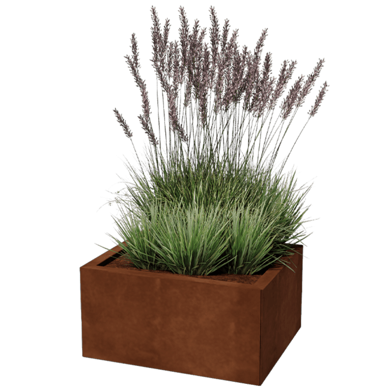 Corten steel planter Texas 50 x 60 cm