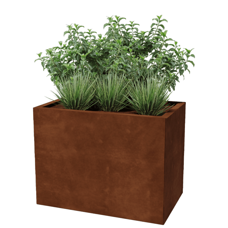 Corten steel planter Texas 50 x 80 cm