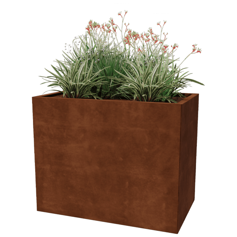 Corten steel planter Texas 60 x 100 cm