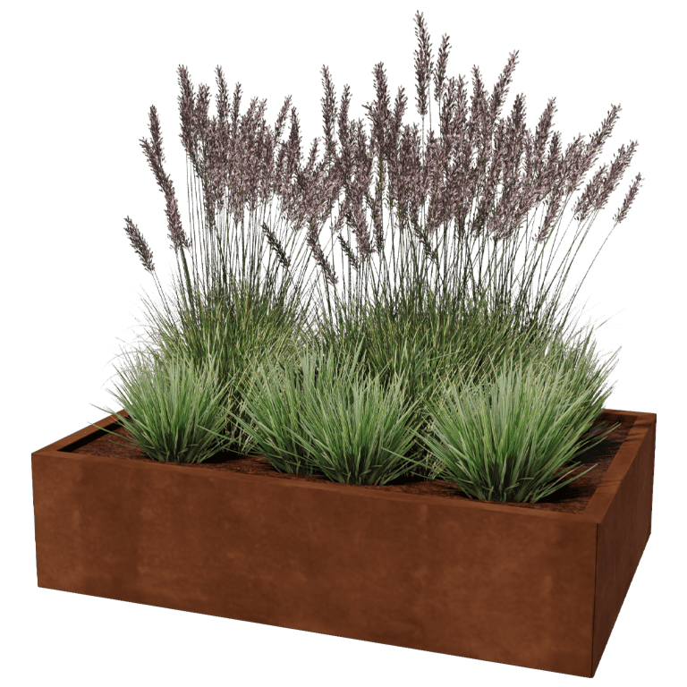 Corten steel planter Texas 80 x 120 cm
