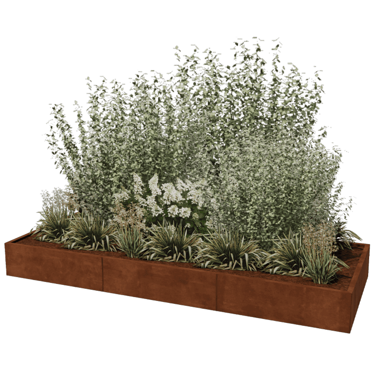 Corten steel planter Texas xxl 300 x 120 cm