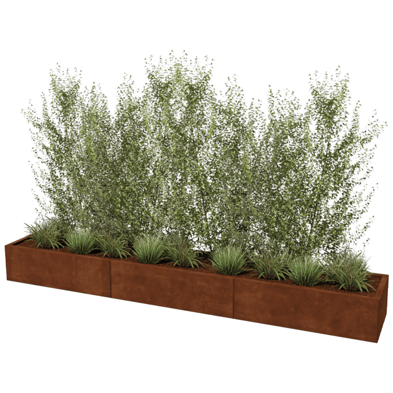 Corten steel planter Texas xxl 300 x 50 cm