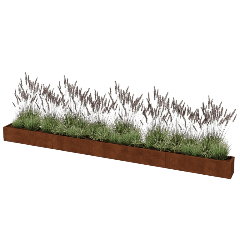 Corten steel planter Texas xxl 480 x 30 cm