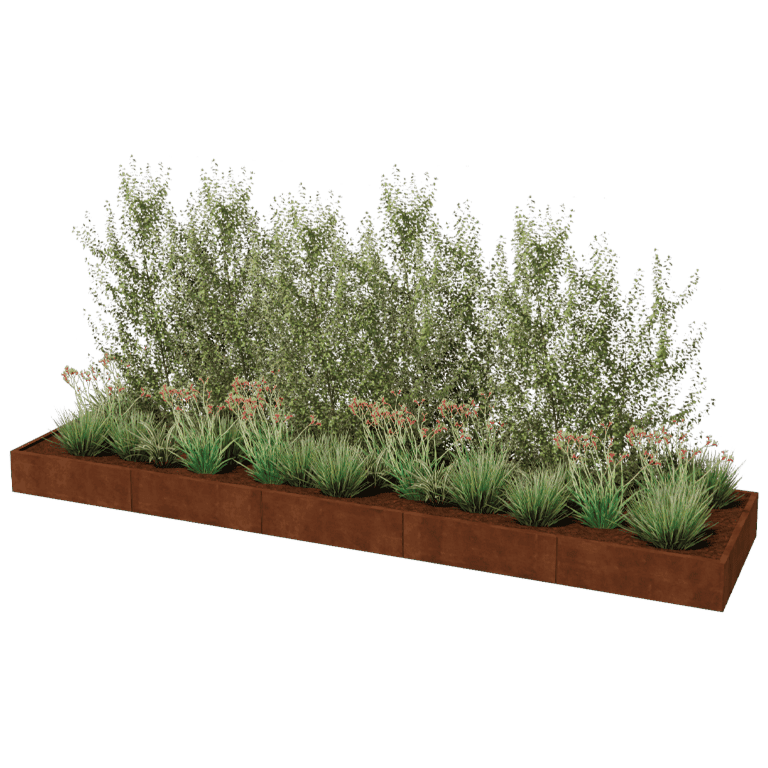 Corten steel planter Texas xxl 500 x 120 cm