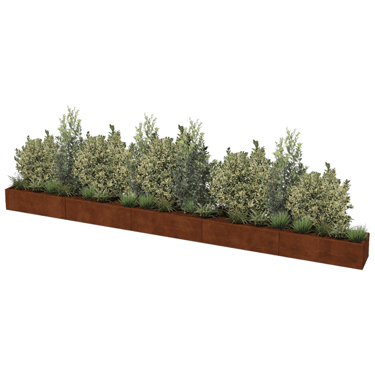 Corten steel planter Texas xxl 500 x 40 cm