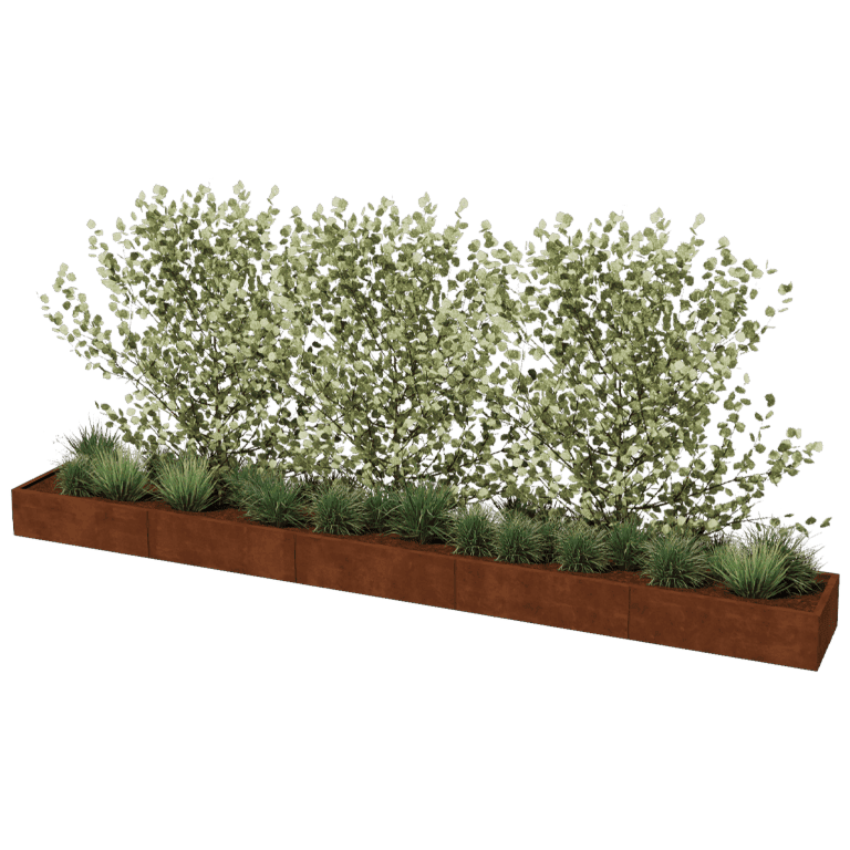 Corten steel planter Texas xxl 500 x 60 cm