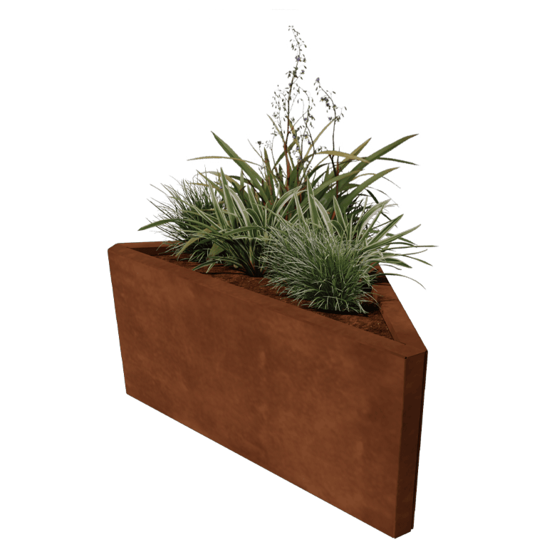 Corten steel planter Alaska isosceles 84 cm
