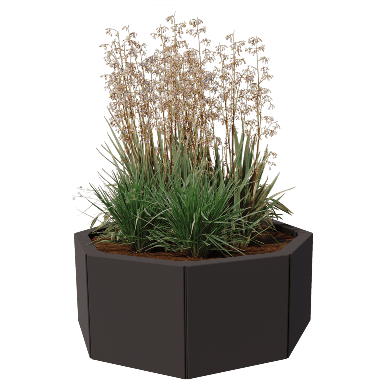 Powder coated steel planter Chicago 30