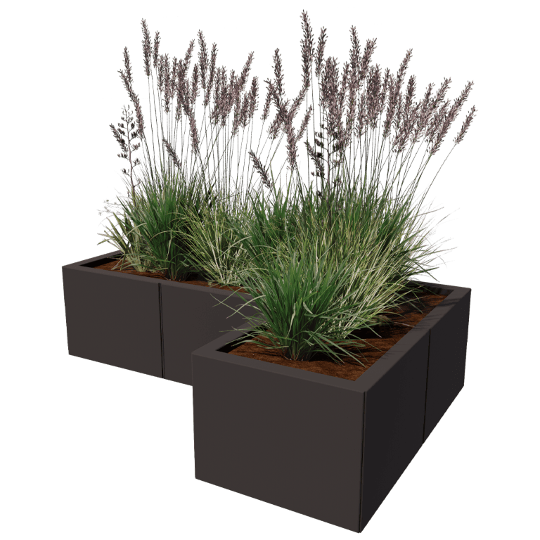 Powder coated steel planter Kansas 40