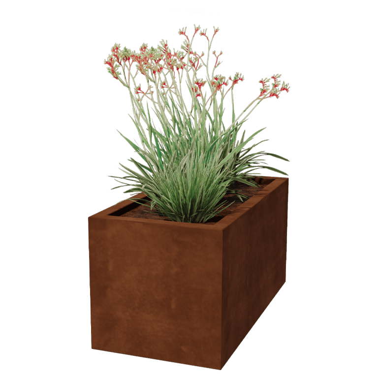 Corten steel welded planters Montana 100 x 50 x 50 cm