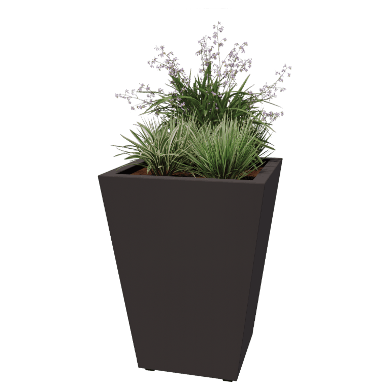 Powder coated welded planters Cone 60 x 60 x 80 cm
