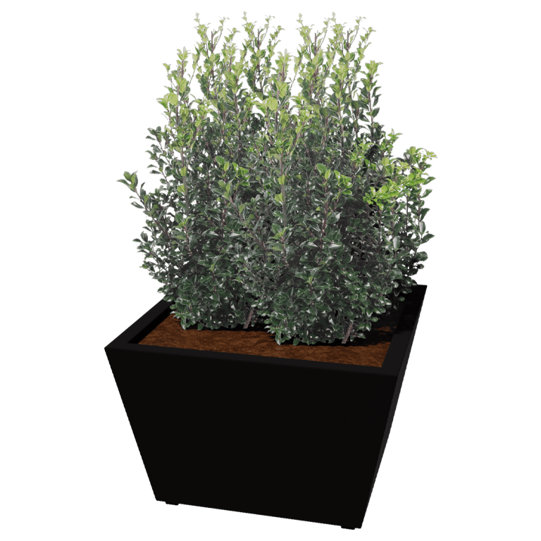 Powder coated welded planters Cone 80 x 80 x 50 cm